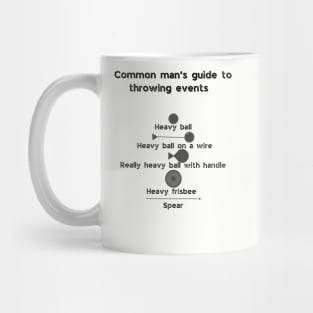 Track and field common man’s guid to throwing events Mug